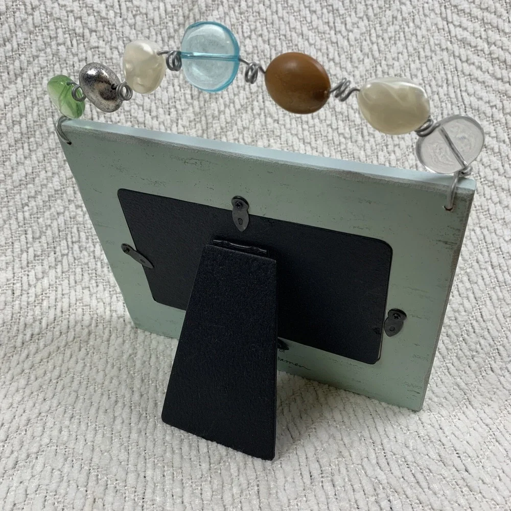 Sandra Magsamen Picture Photo Frame Beach‎ House Decor Sea Glass Look 3 x 5